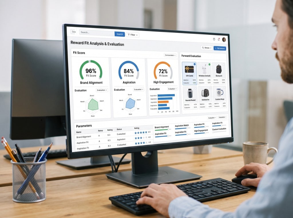 Reward Fit Analysis and Evaluation dashboard with fit scores