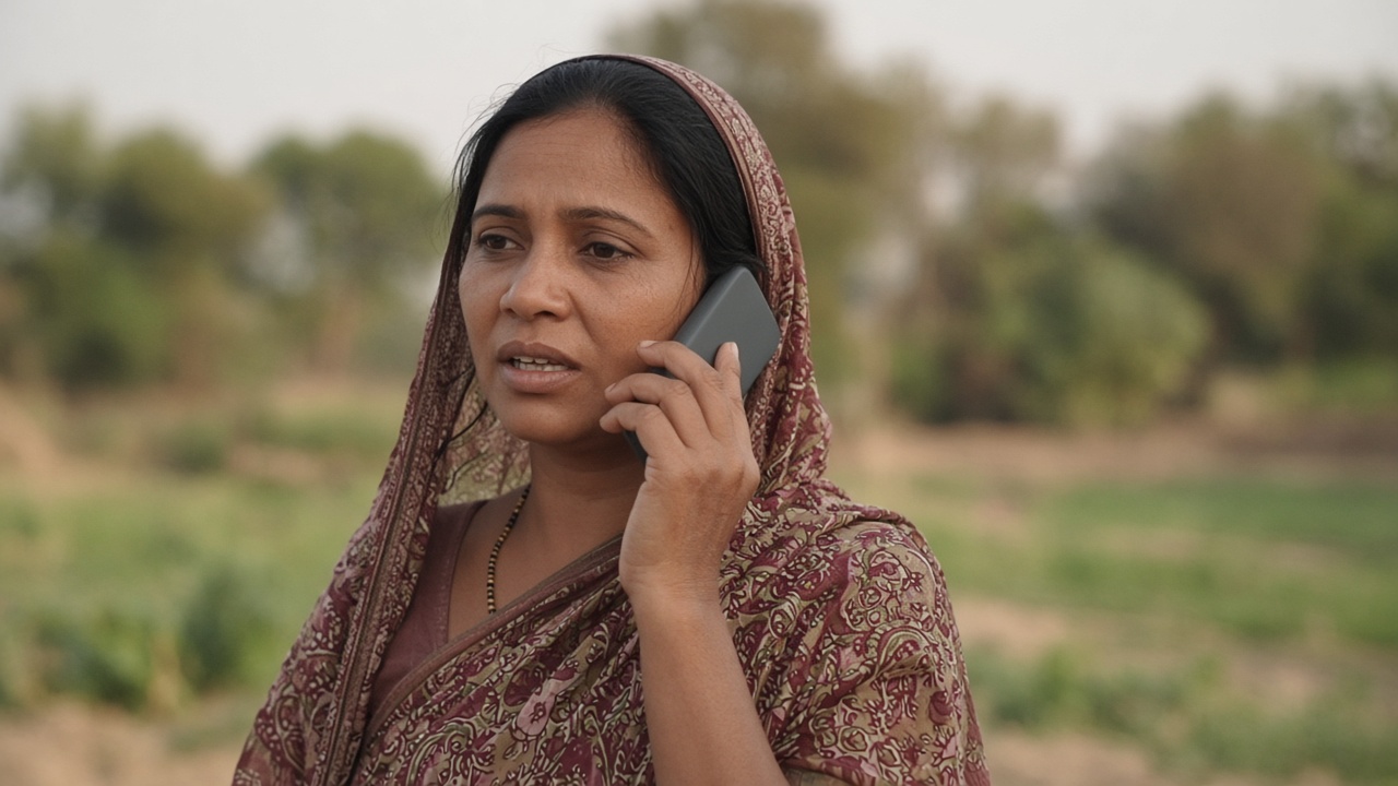 Consumer participating in a Voice AI phone call
